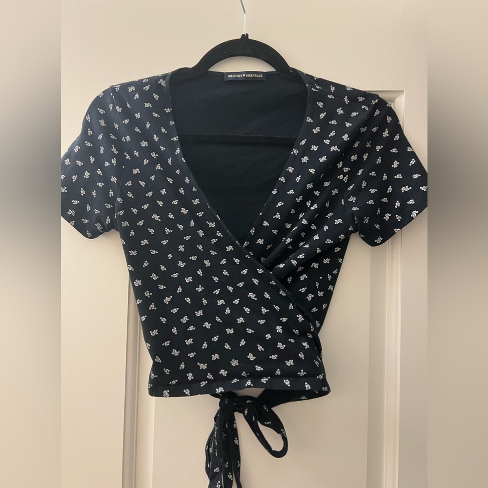Brandy Melville wrap tie shirt